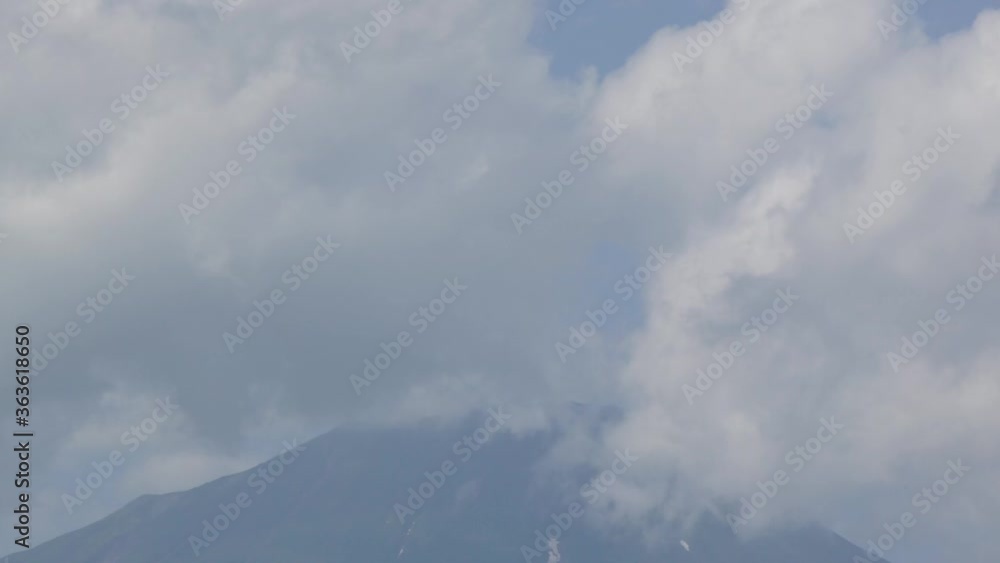 夏の雲と羊蹄山 夏の雲と羊蹄山