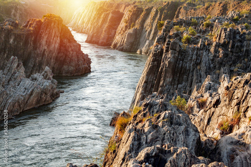 Dhuandhar (Dhuadhar ) waterfalls, Bheraghat, Jabalpur, Madhya Pradesh, INDIA