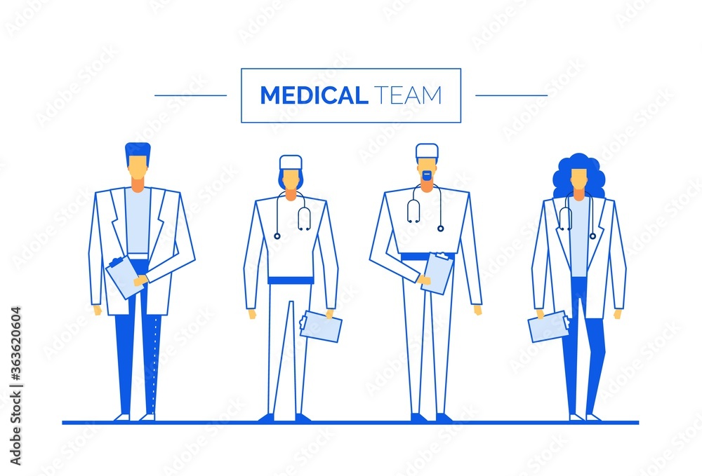 Practitioner surgeon medical team clinic staff concept Practitioner surgeon medical team clinic staff concept