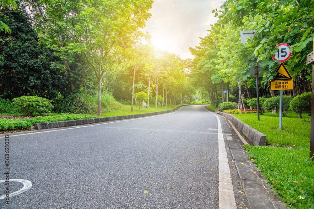 Fototapeta premium Greenway in Huangshanlu Forest Park, Nansha, Guangzhou, China