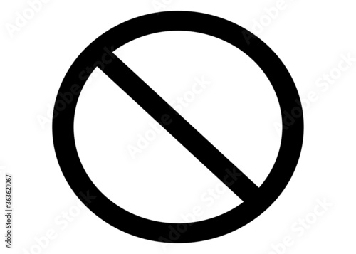 simple, flat, modern, clean stop, cancel, no, stoppage, block, quit, remove, delete, take away, cancelled icon, design element for all boards, designs black & white