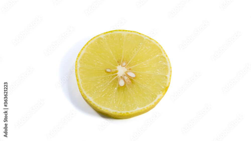 lemon slice on white background lemon slice on white background