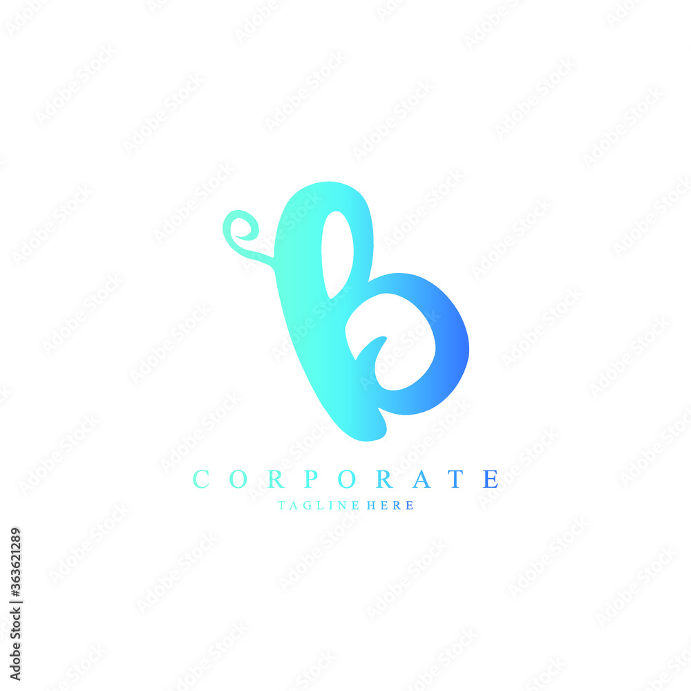 Obraz premium B Initial Logo Corporate. B Letter Logo Vector