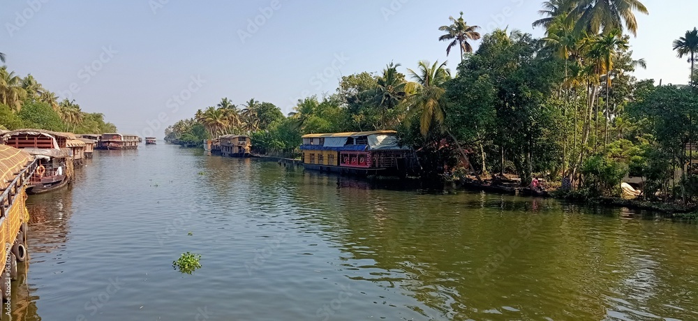 Boat House at Kerala for tourist, 