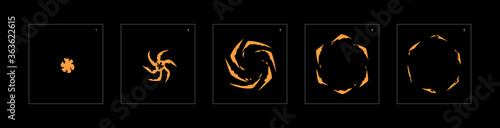 Shine dust effect. Dust explosion animation effect. Animation sprite sheet for games, cartoon or animation. vector style animation effect 1435.