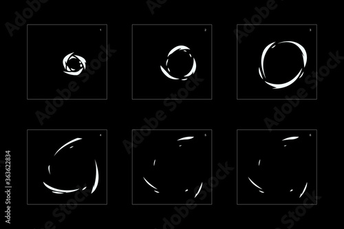 Shine explosion effect. Smoke explosion animation effect. Animation Sprite sheet for games, cartoon or animation. vector style animation effect 1439.