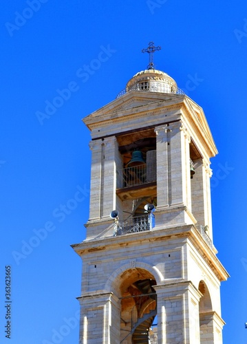 Bild auf Leinwand bell tower of the church