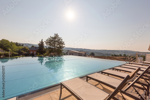 Outdoor swimming pool in a modern hotel