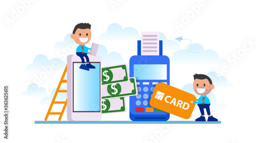 Pos terminal for financial transactions.	

