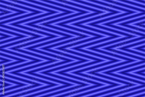 abstract blue background. Geometrical seamless zig zag pattern with 3d illusion. Abstract blue color leheriya pattern. cylindrical zigzag background. chevron style. photo