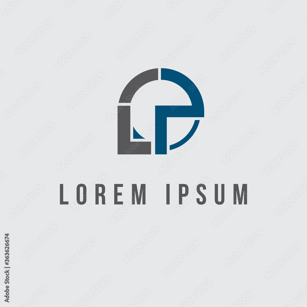 Initial LP letter symbol design vector template Initial LP letter symbol design vector template