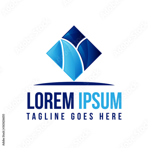 Abstract square icon symbol for best business symbol