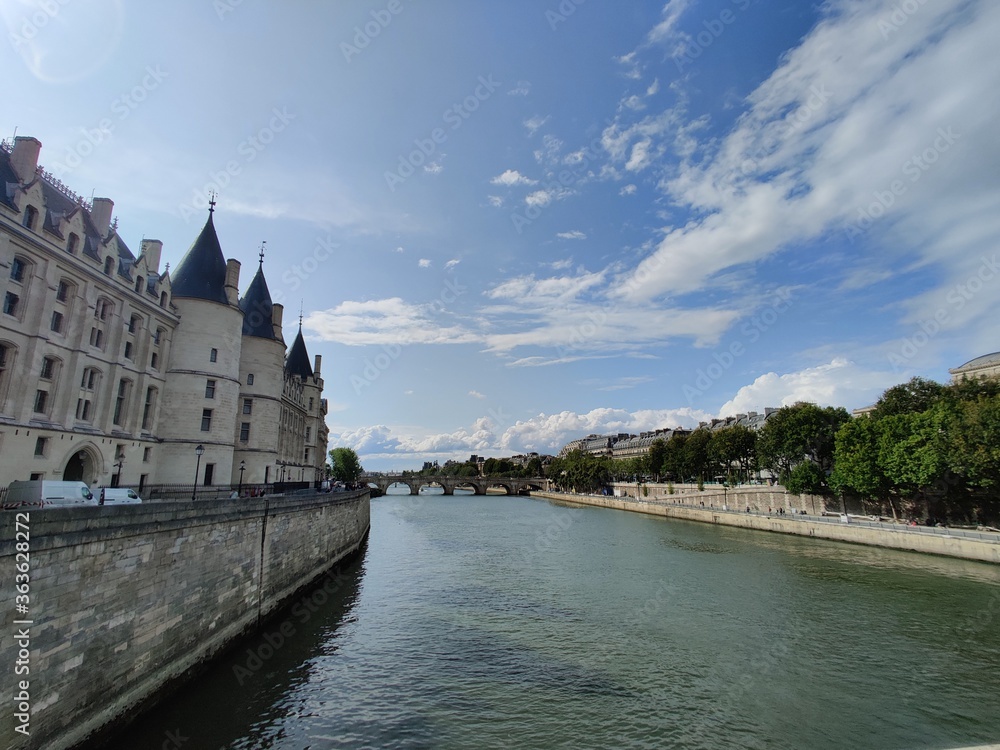 view of the river seine in paris view of the river seine in paris