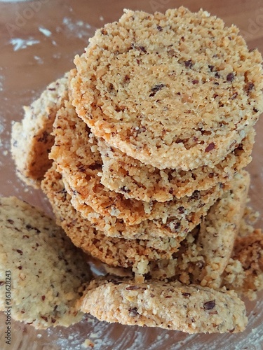 stash of almond and peanut cookies