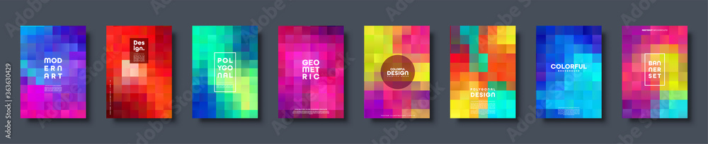 Foto Polygonal abstract background with squares