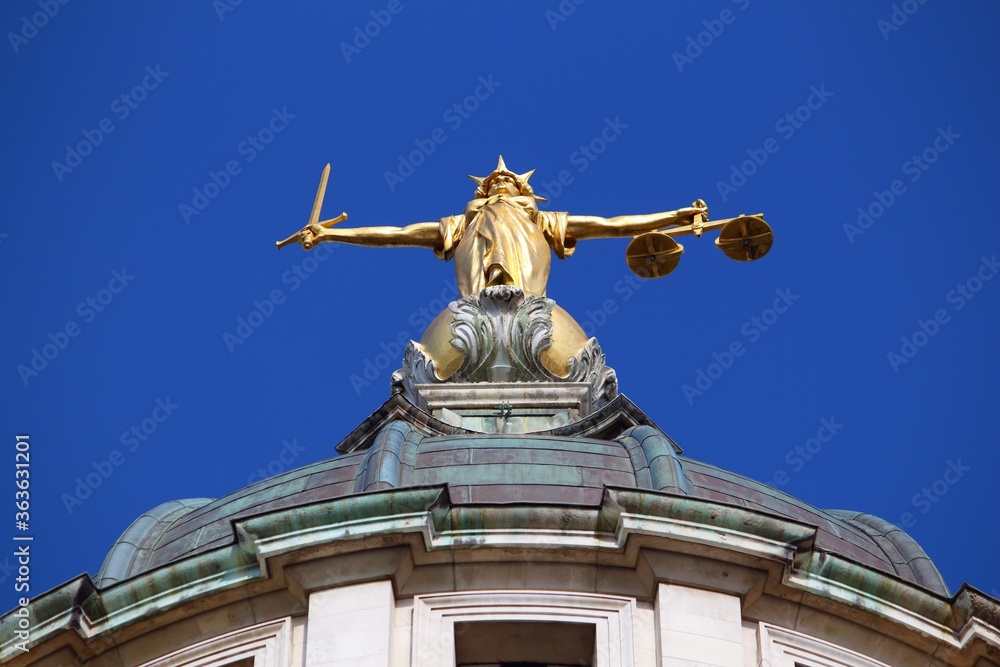 Justice statue, London