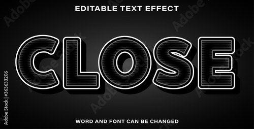 Text effect close