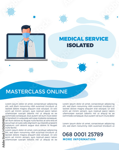business concept design, flyer medical, medical service isolated