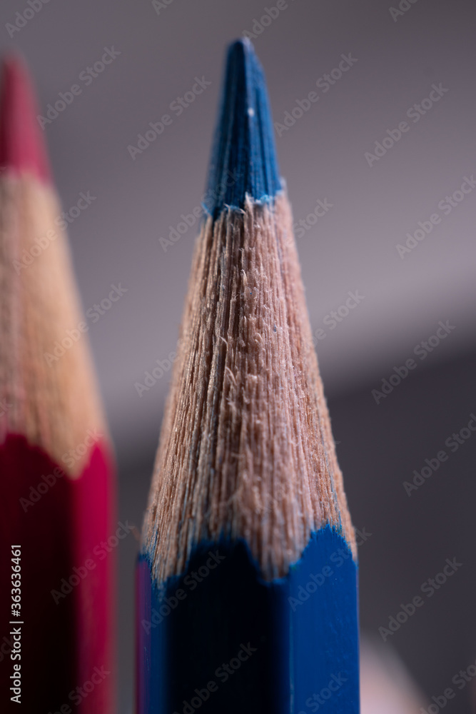 Photography Colorful pencils close up shooting and Back to School Concept with Stationery an