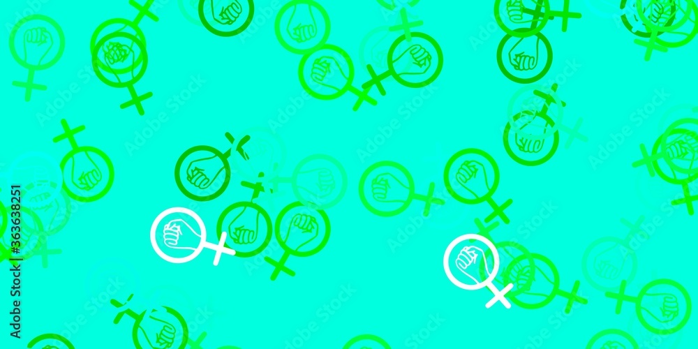 Light Green vector template with businesswoman signs. Light Green vector template with businesswoman signs.