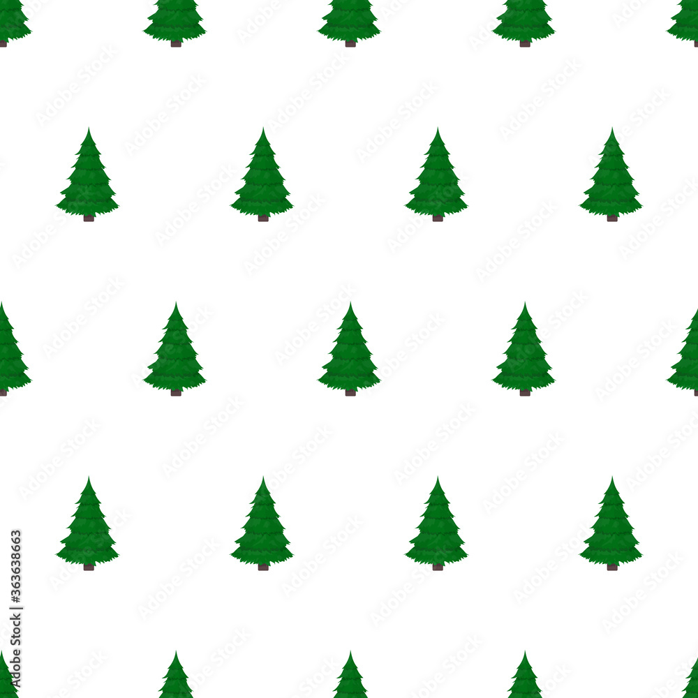 Christmas tree seamless pattern. Endless background on a Christmas theme. Vector. Christmas tree seamless pattern. Endless background on a Christmas theme. Vector.