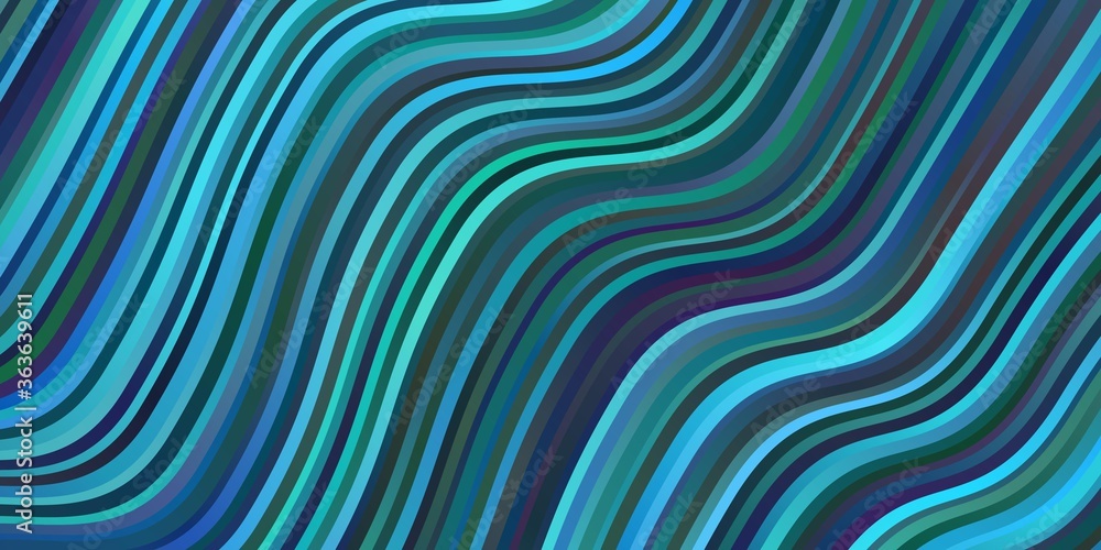 Light BLUE vector background with bent lines. Colorful illustration with curved lines. Best design for your posters, banners.