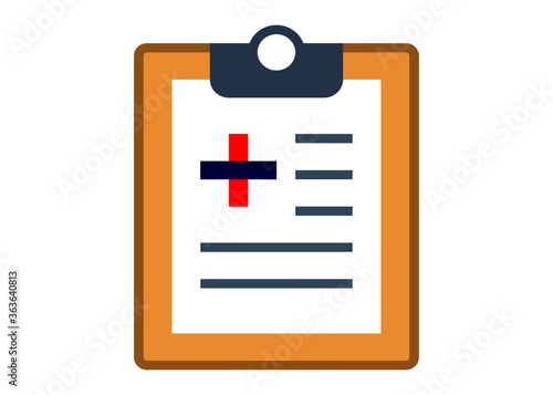 Prescription, case history card isolated. Medical or health care design. Diagnosis card or patient profile