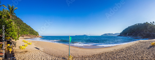 Panoramic photo of tropical beach