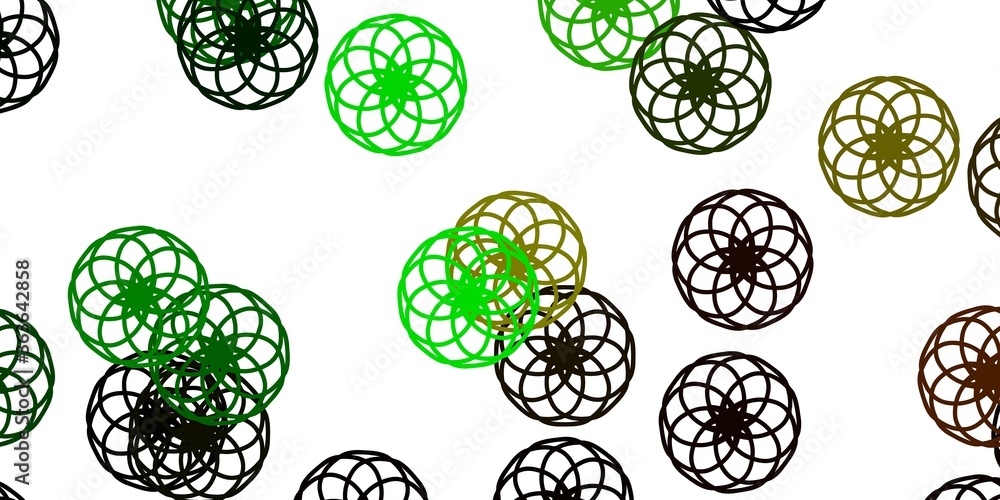 Light Green vector pattern with spheres. Light Green vector pattern with spheres.