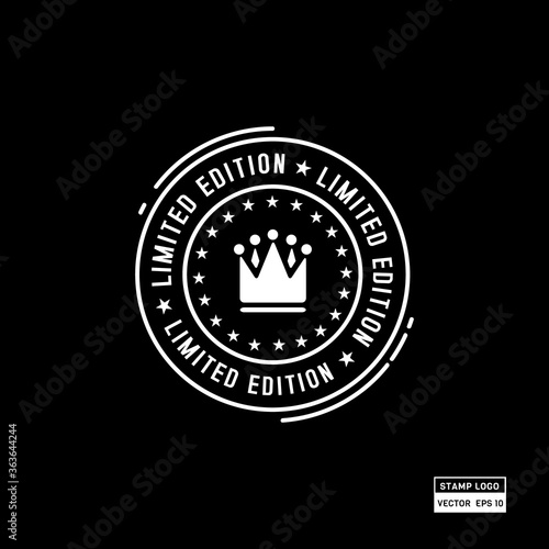 Limited edition stamp logo design template for design element product