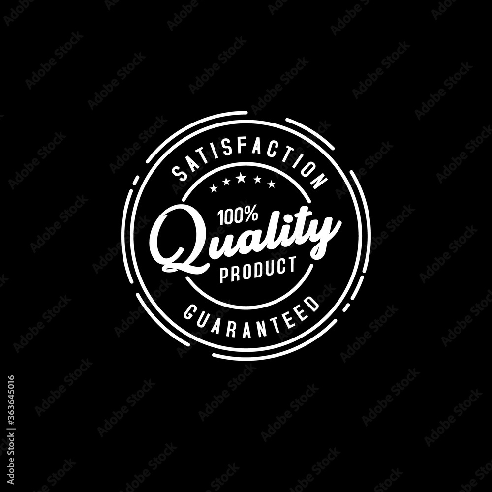 Fototapeta premium 100% guaranteed quality product stamp logo design template for business element
