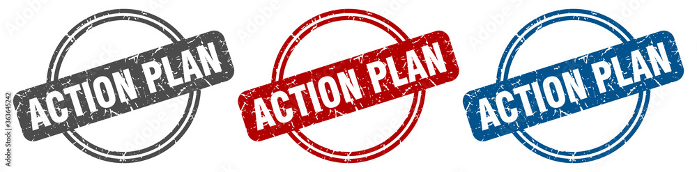 Vetor de action plan stamp. action plan sign. action plan label set do ...