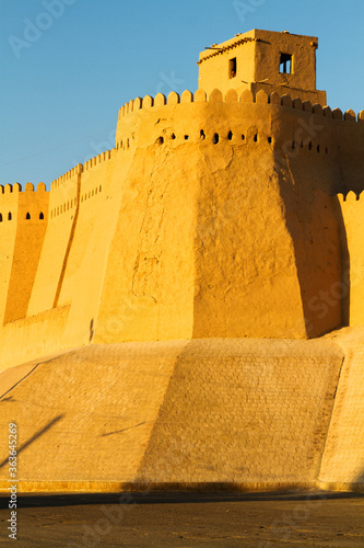Wall of Itchan Kala (Ichon Qala) - Khiva (Chiva, Heva, Xiva, Chiwa, Khiveh) - Xorazm Province - Uzbekistan - Town on the silk road. Central Asia photo