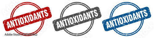 antioxidants stamp. antioxidants sign. antioxidants label set