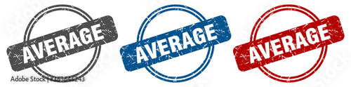average stamp. average sign. average label set