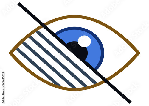Blind icon, conceal icon, eye icon, hide icon, no looking icon,disabled icon, Web Application Icons, Accessibility Icons,signing icon,vector