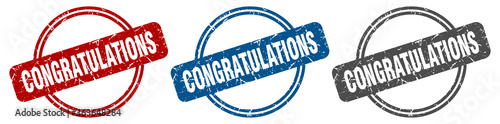 congratulations stamp. congratulations sign. congratulations label set
