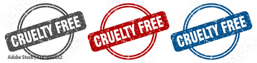 cruelty free stamp. cruelty free sign. cruelty free label set