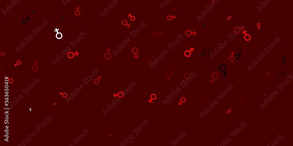 Light Orange vector backdrop with woman's power symbols. Light Orange vector backdrop with woman's power symbols.