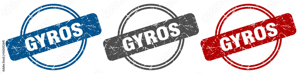 gyros stamp. gyros sign. gyros label set gyros stamp. gyros sign. gyros label set