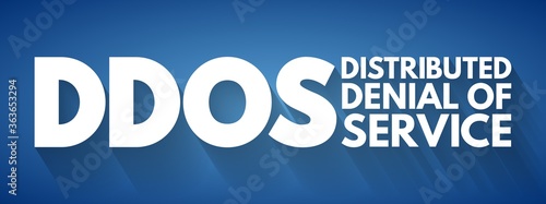 DDoS - Distributed Denial of Service acronym, technology concept background
