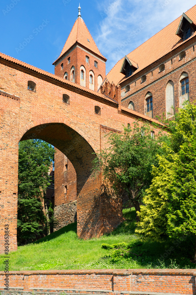 13th century medieval Kwidzyn Castle, monumental brick gothic castle, Kwidzyn, Poland 13th century medieval Kwidzyn Castle, monumental brick gothic castle, Kwidzyn, Poland