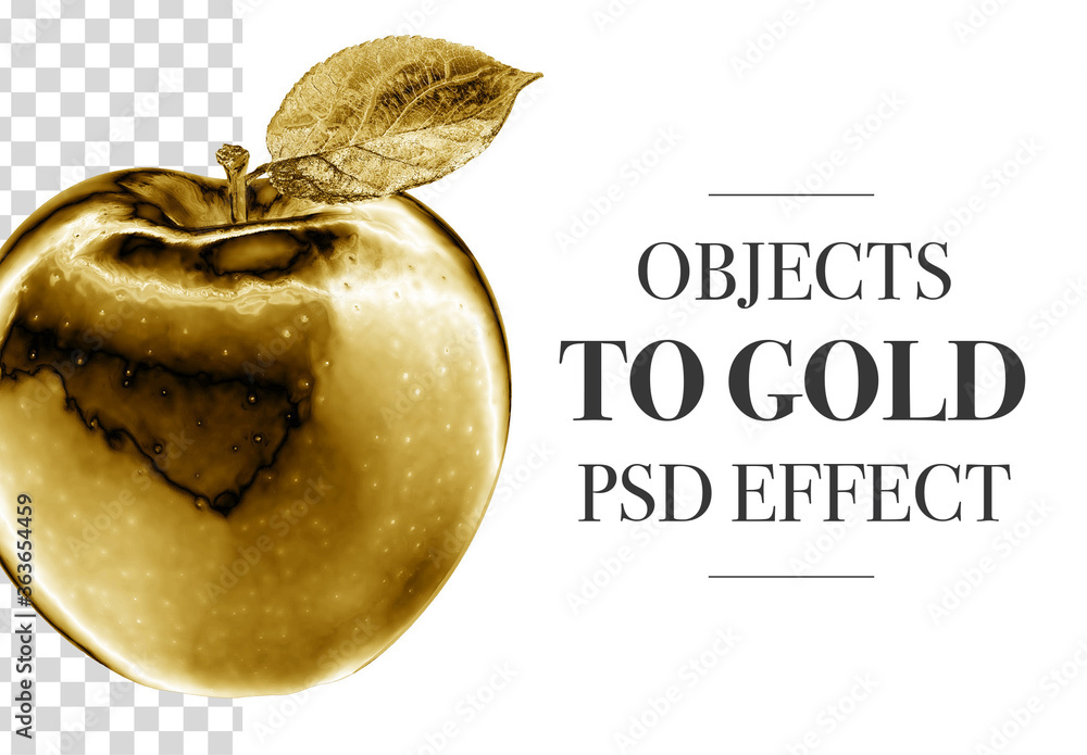 Golden Object Effect Stock Template | Adobe Stock