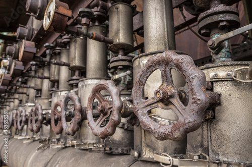 old rusty industrial valve