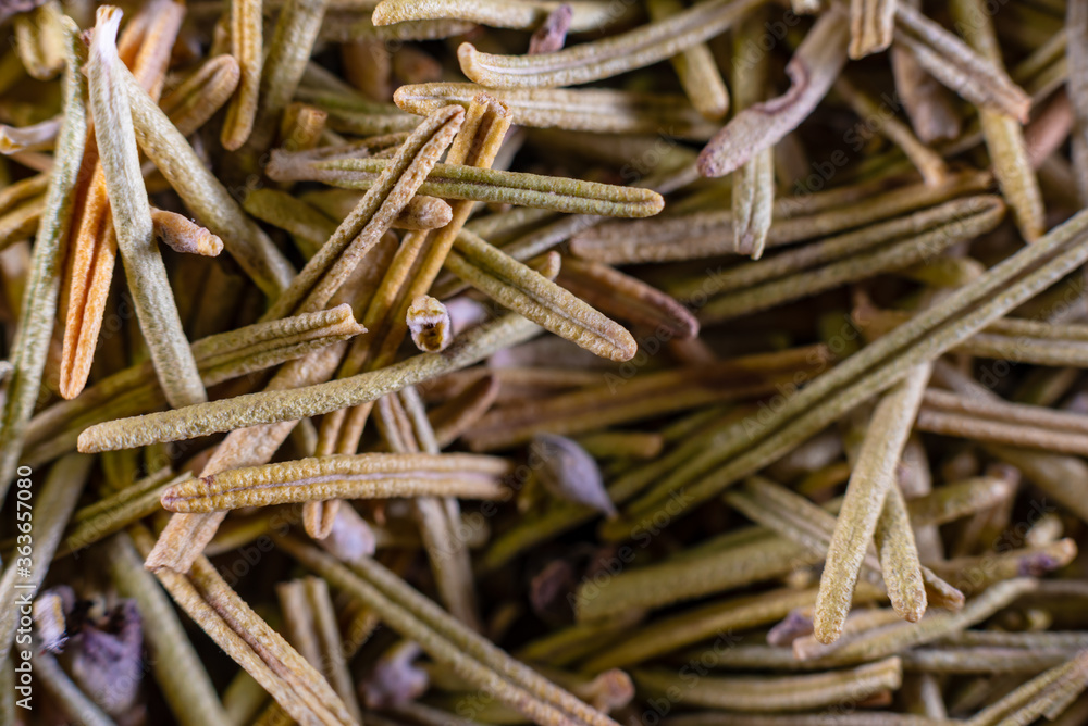 Closeup of dried rosemary leaves. Rosemary texture. Very popular and healthy seasoning worldwide. Closeup of dried rosemary leaves. Rosemary texture. Very popular and healthy seasoning worldwide.