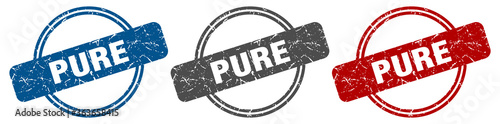 pure stamp. pure sign. pure label set