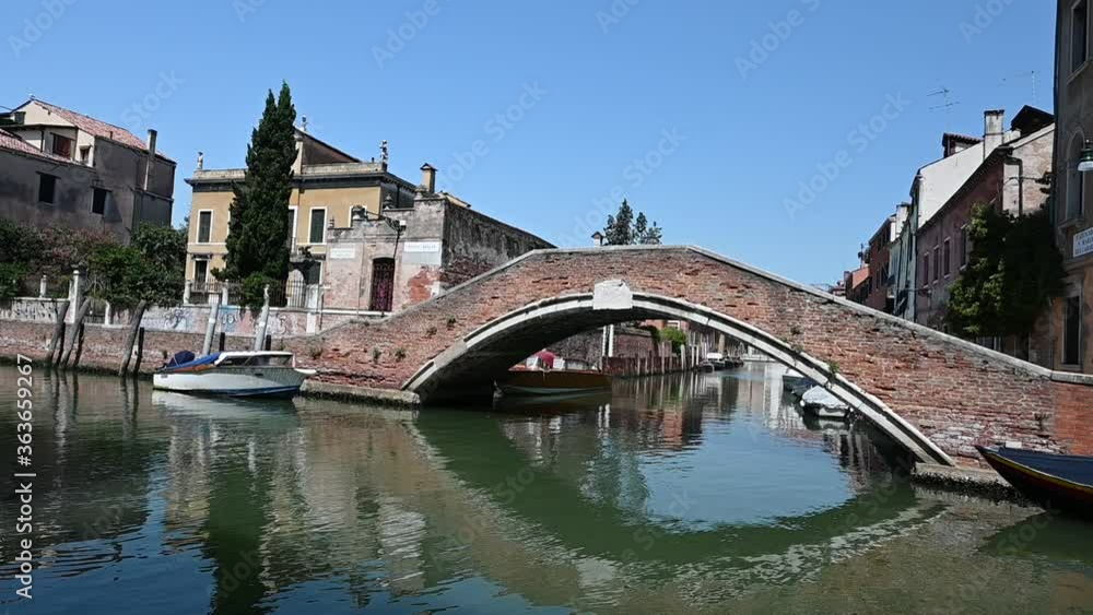 Venice, Italy - Historic buildings between the canals of the lagoon city Venice, Italy - Historic buildings between the canals of the lagoon city