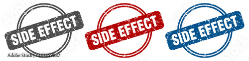 side effect stamp. side effect sign. side effect label set