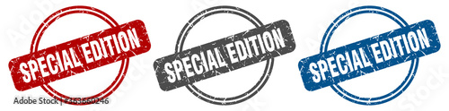 special edition stamp. special edition sign. special edition label set