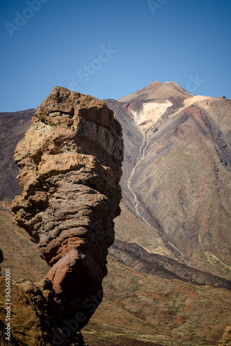 Roque Cinchado in Teide National Park, Tenerife. Canary Islands. Spain.